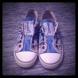Ed Hardy blue slip on sneakers